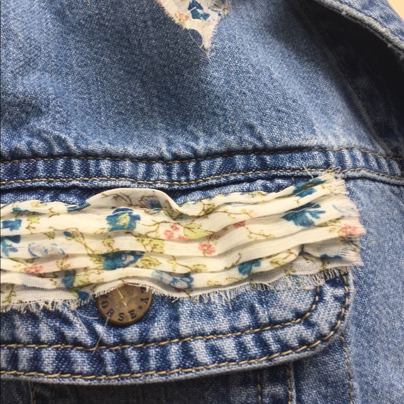 Kreativekristen upcycled Boho style denim waistcoat vintage  denim vest ,HP25x2 - Picture 6 of 16